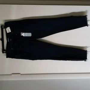 NWT Express Cropped Legging Mid Rise Stretch Repreve dark wash jean, size 8